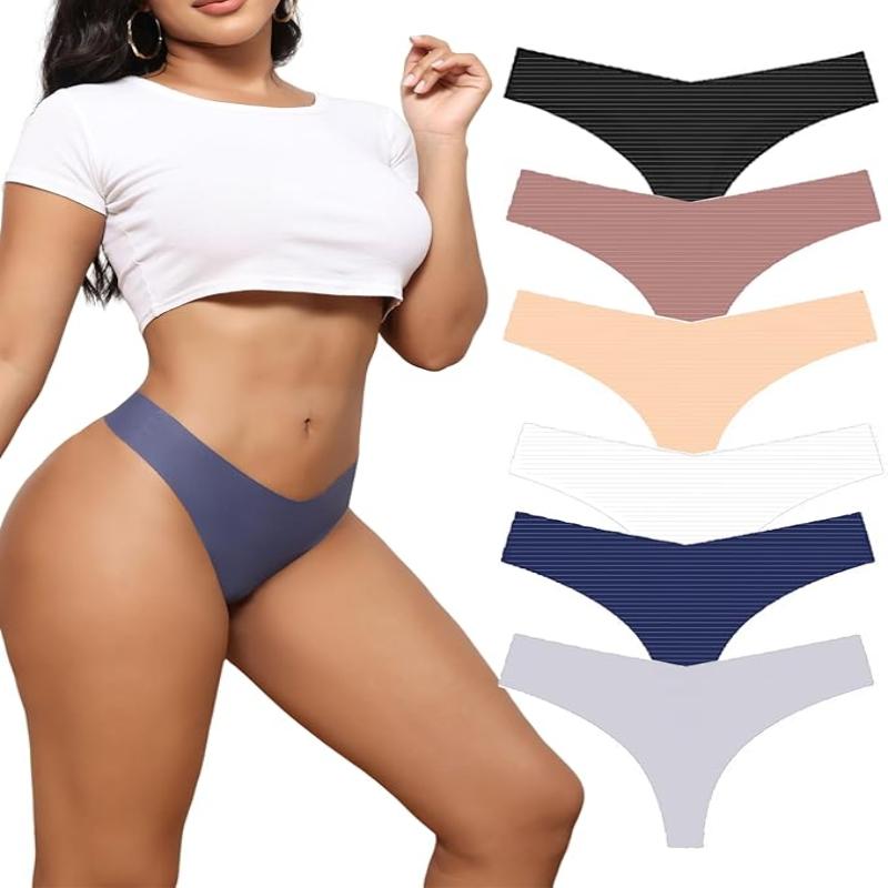 Seamless Thongs for Women Sexy Panties 6-Pack