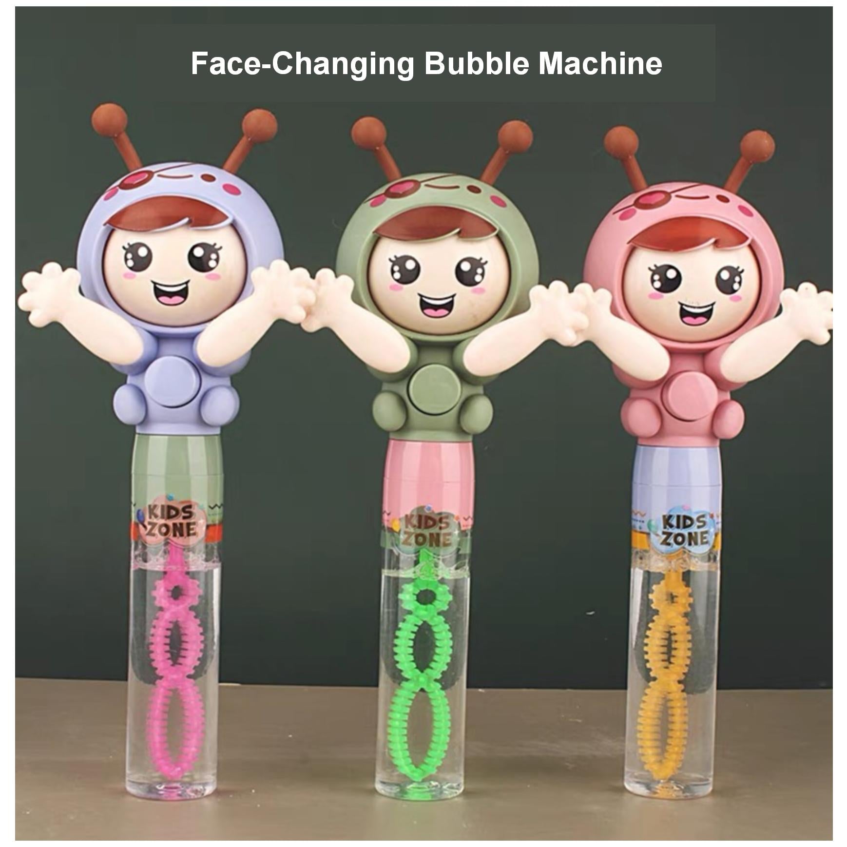 Face-changing bubble wand