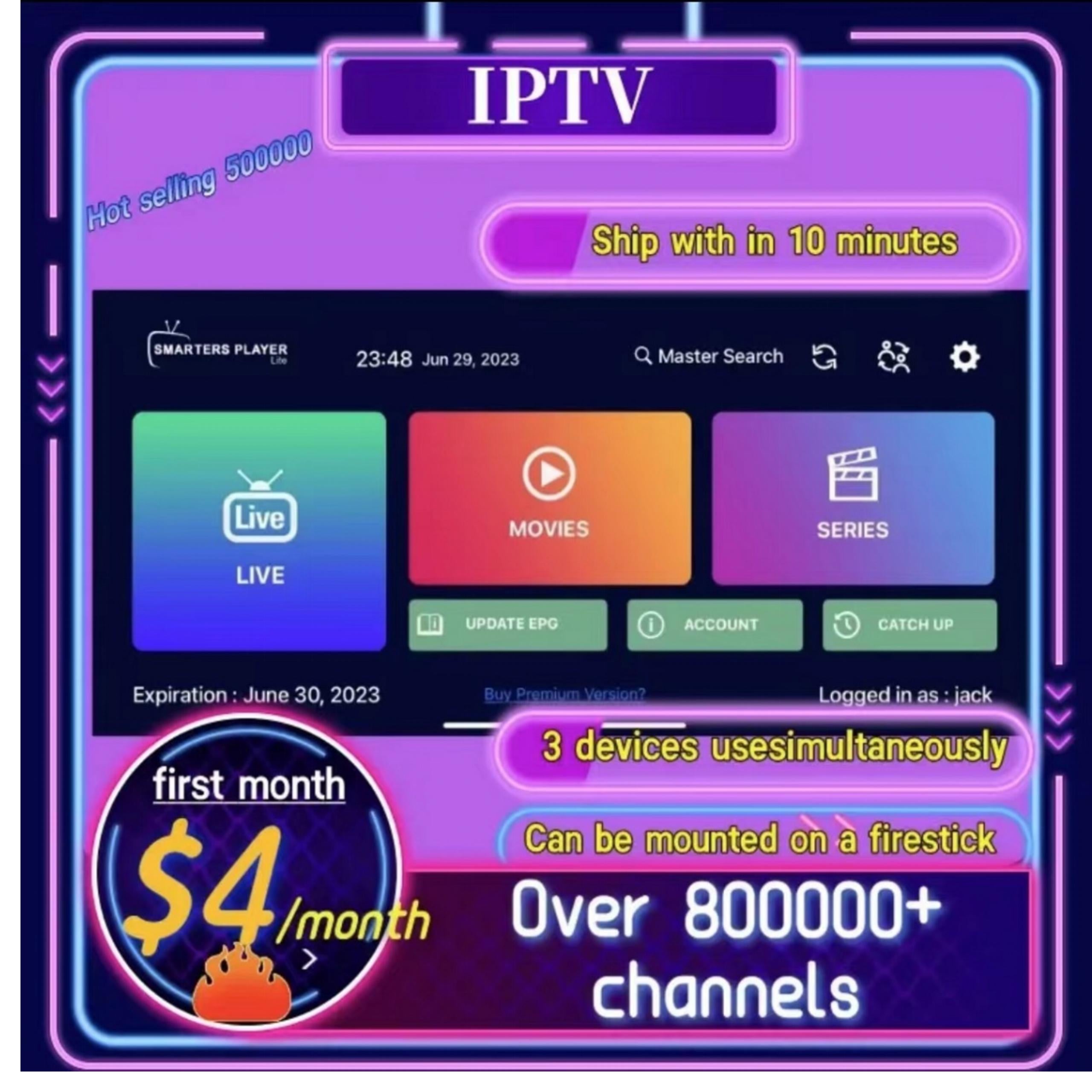 [FLASH SALE] I.P.T.V 30 days Membership After The Order Is Shipped