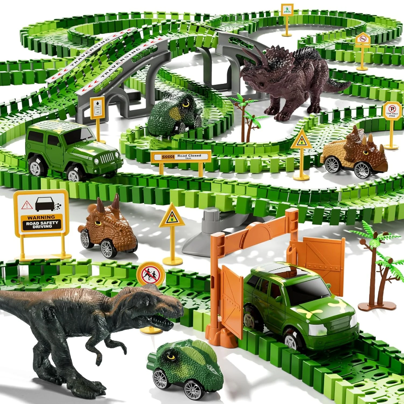 [Hot] 236 Pcs Construction Race Tracks Toy